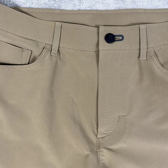 Public Rec 5 Pocket Athletic Fit Tech Pants Comfort Stretch Men 33x32 Tan - Picture 6 of 12